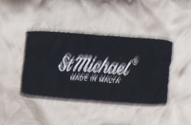 St Michael Men's Beige Bomber Jacket Medium 38-40"