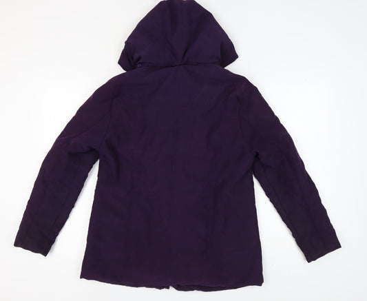 Katherine Hammond Women's Purple Hooded Coat Size 12