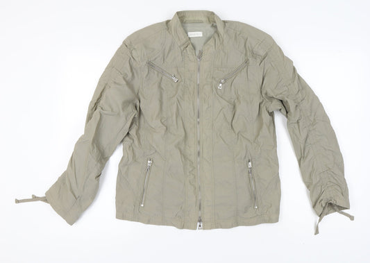 Bonita Women's Beige Jacket, Size 16, Casual Zip Style