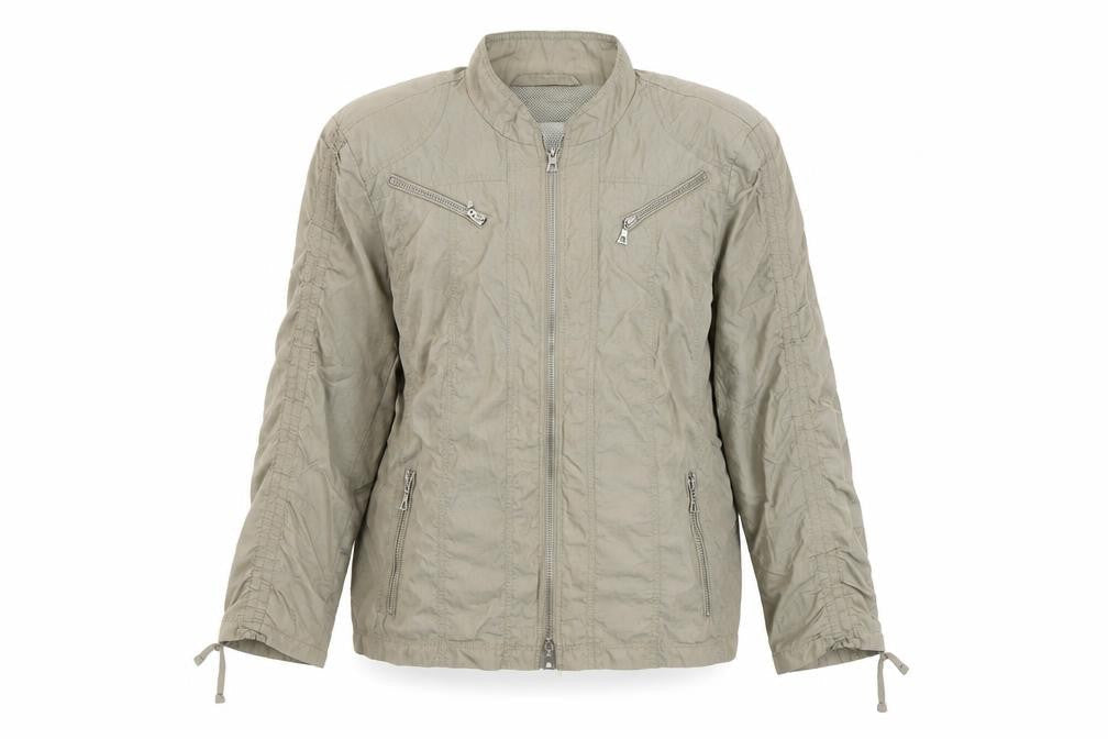 Bonita Women's Beige Jacket, Size 16, Casual Zip Style