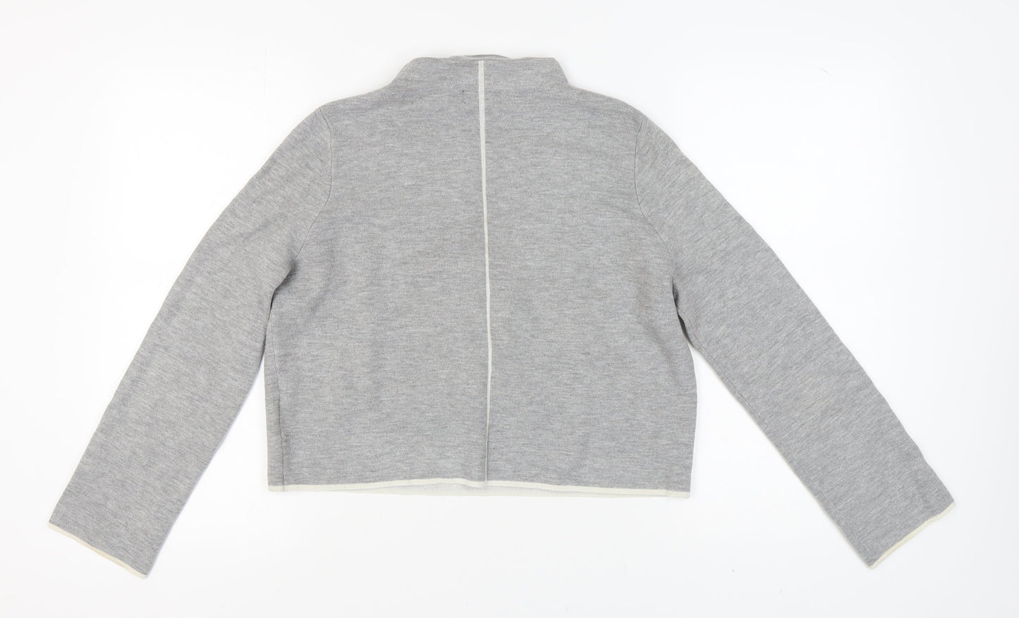 Topshop Women's Grey Mock Neck Pullover Jumper Size 12