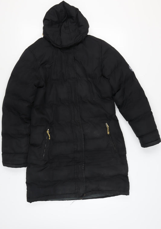 Tog Twenty Four Women's Black Puffer Coat, Size 10, Winter