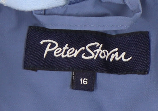 Peter Storm Women's Blue Nylon Casual Jacket Size 16
