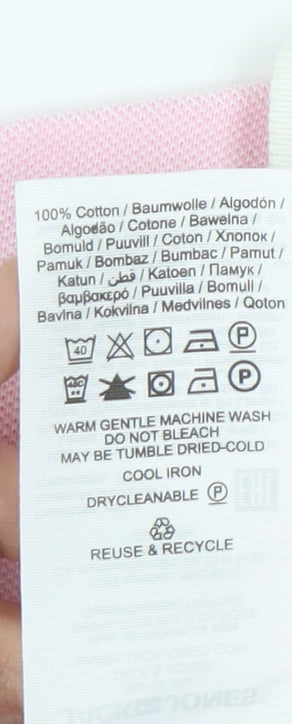 Jack & Jones Pink Mens Polo Shirt L Casual