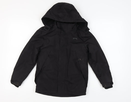 Slazenger Boys Black Hooded Winter Jacket 9-10 Years