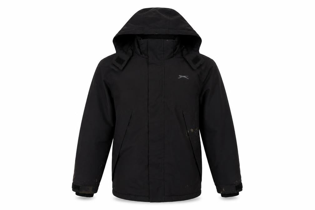 Slazenger Boys Black Hooded Winter Jacket 9-10 Years