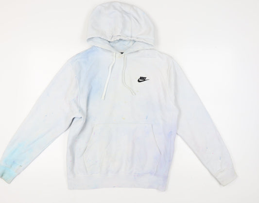 Nike Women's White Hoodie Small, Logo, Hooded, Cotton