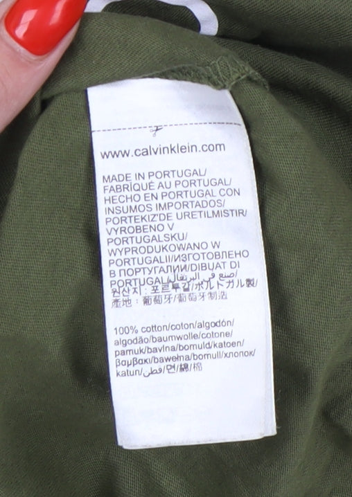 Calvin Klein Men's Green Crew Neck T-Shirt Size S