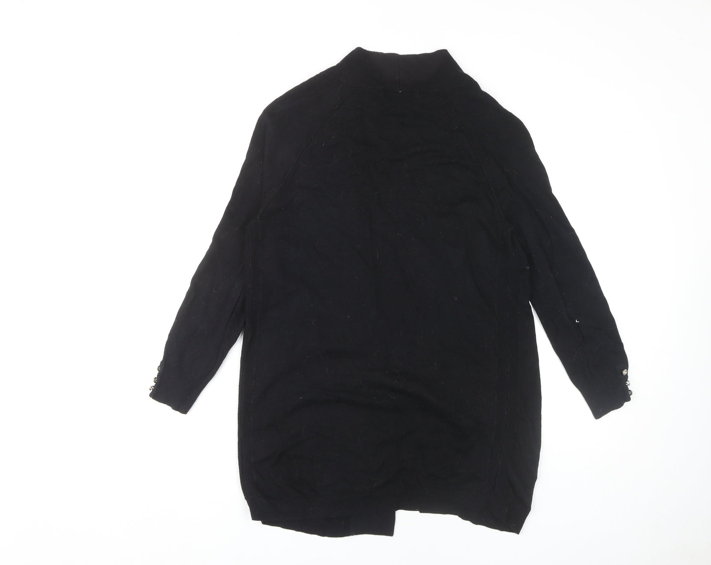 Marks and Spencer Women's Black Open Front Cardigan, Size 10, Open Style