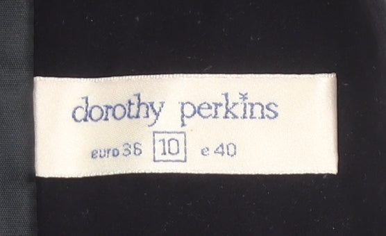 Dorothy Perkins Women's Black Long Coat Size 10