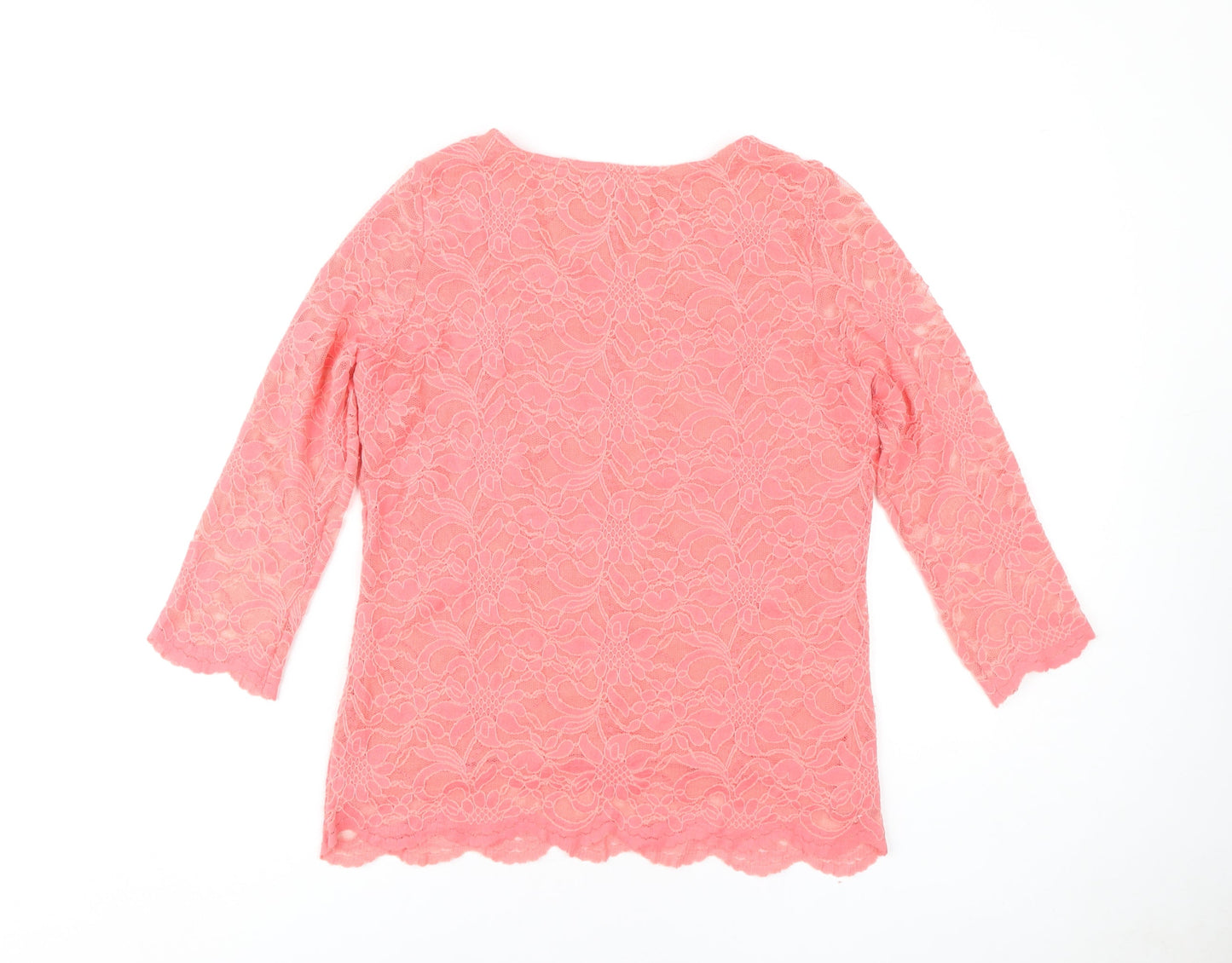 Marks and Spencer Women's Pink Lace Blouse Size 14