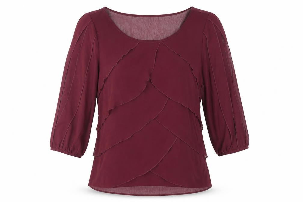 Marks and Spencer Women's Purple Blouse Size 12 Puff