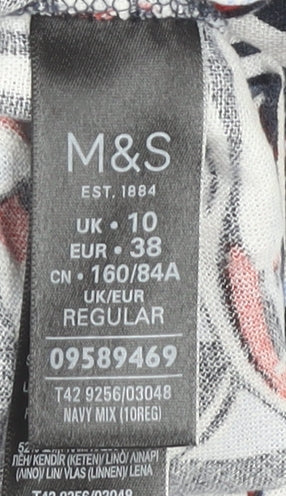 Marks and Spencer Women's Multicoloured Dress, Size 10