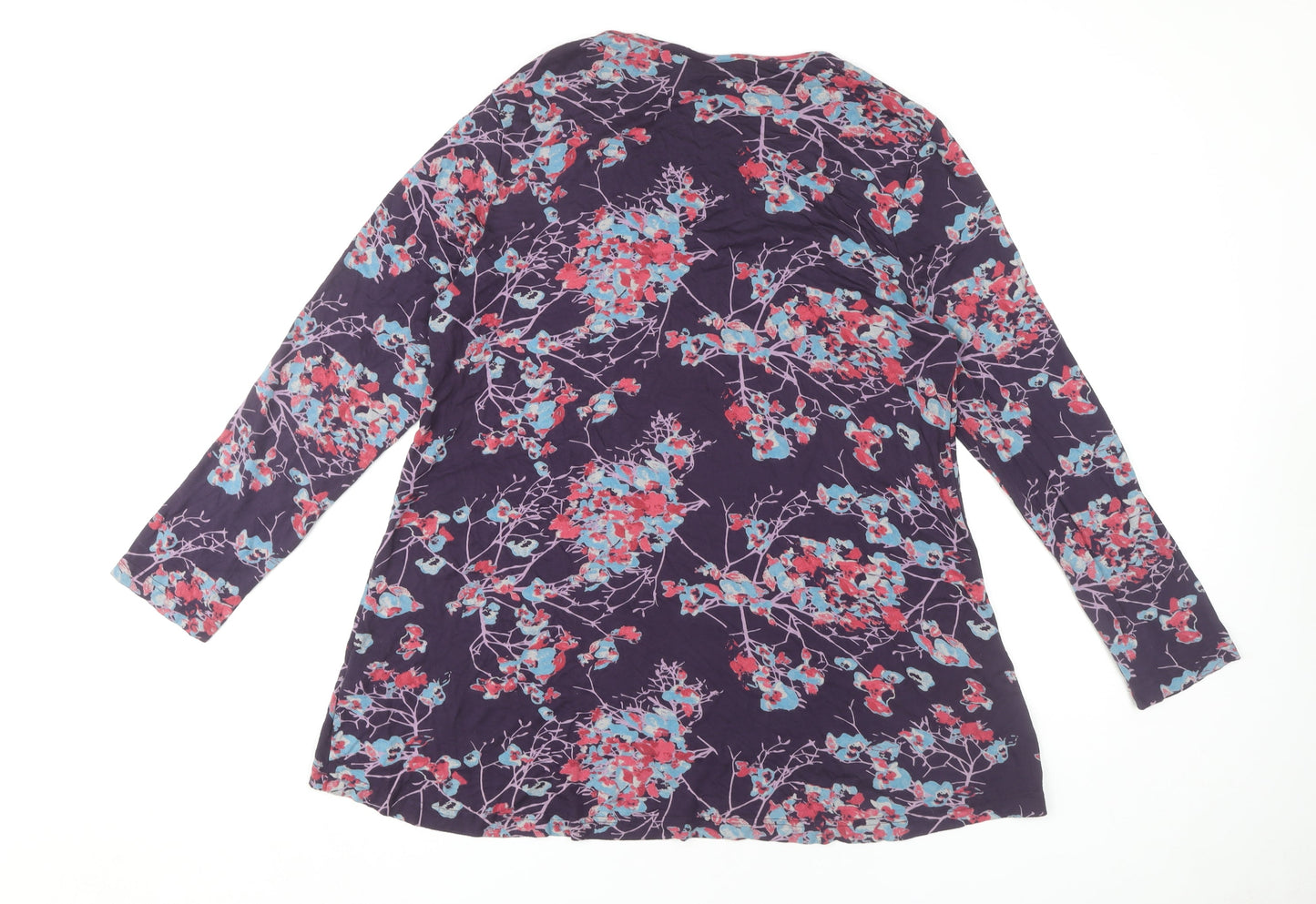 Adini Women's Floral Multicoloured V-Neck Top L