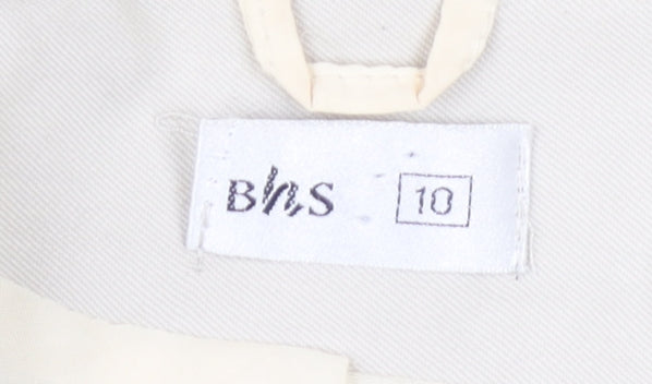 BHS Ivory Women's Overcoat Size 10 - Business Casual