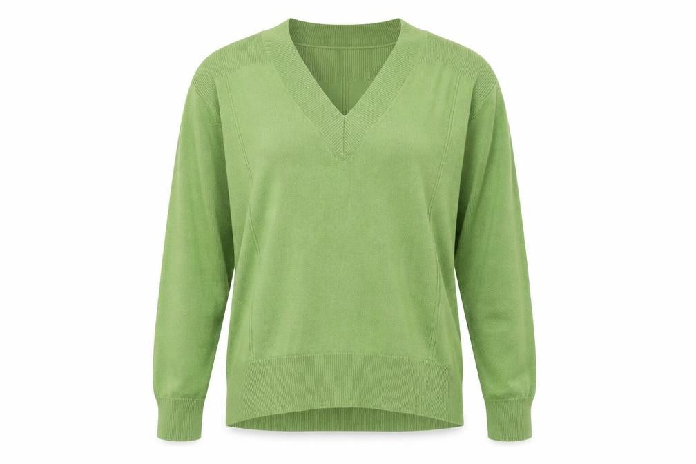 Next Women's Green V-Neck Jumper Size S
