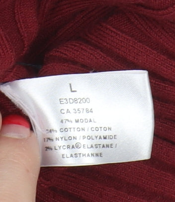 Planet Women's Red V-Neck Cardigan - Size L