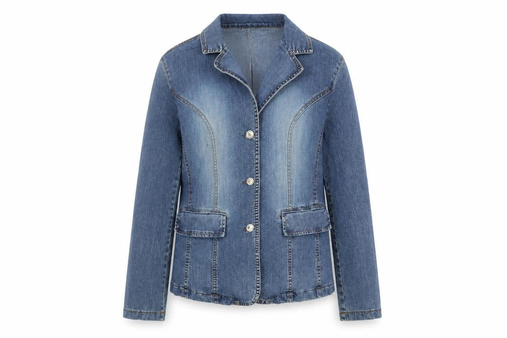 La Esquina De Oro Women's Blue Denim Jacket S