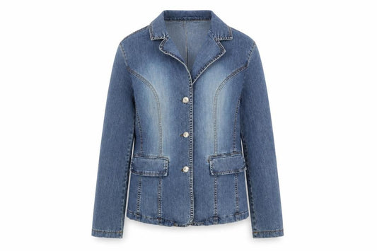 La Esquina De Oro Women's Blue Denim Jacket S