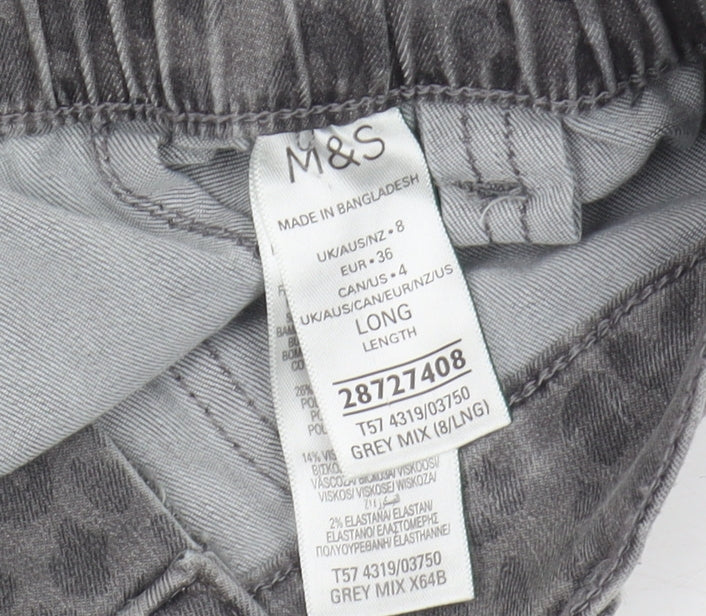 Marks and Spencer Women's Grey Animal Print Trousers