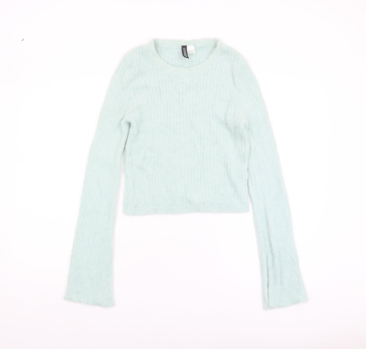 H&M Women's Green Pullover Knit Jumper Size 12