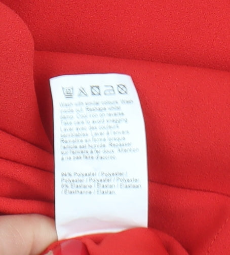 River Island Women's Red Bodycon Dress Size 10