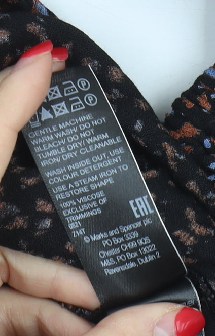 M&S Women's Multicoloured A-Line Animal Print Dress