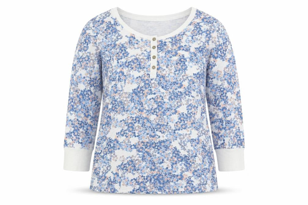 Marks and Spencer Women's Floral Henley Blouse 12