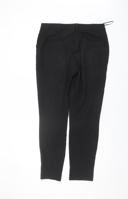 Next Women's Black Straight-Leg Trousers Size 8