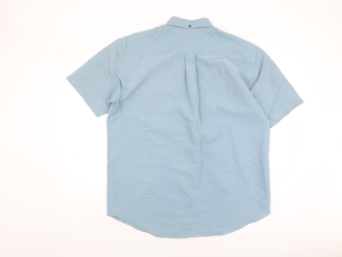 Burton Menswear Blue Check Short Sleeve Shirt M
