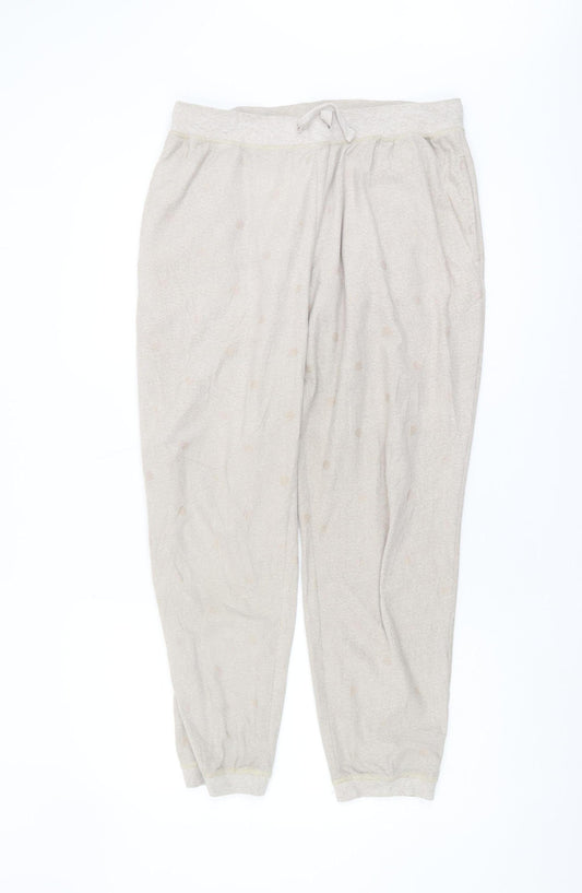 Next Women's Beige Polka Dot Joggers M
