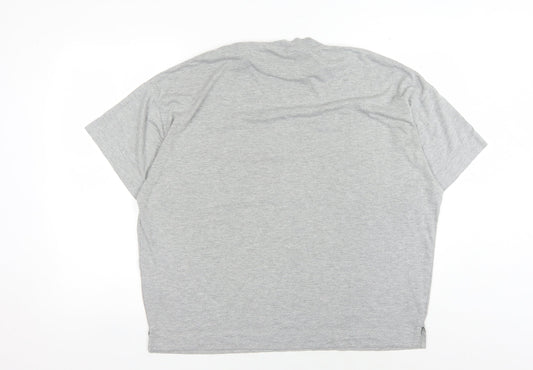 Collusion Grey Mock Neck T-Shirt M