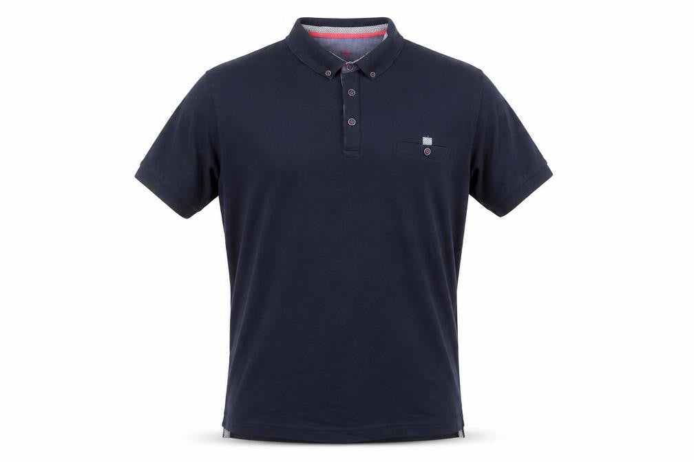 Peter Gribby Men's Blue Polo Shirt Size L Button Accents