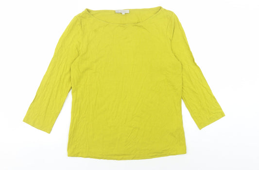 Hobbs Women's Green Boat Neck 3/4 Sleeve Top