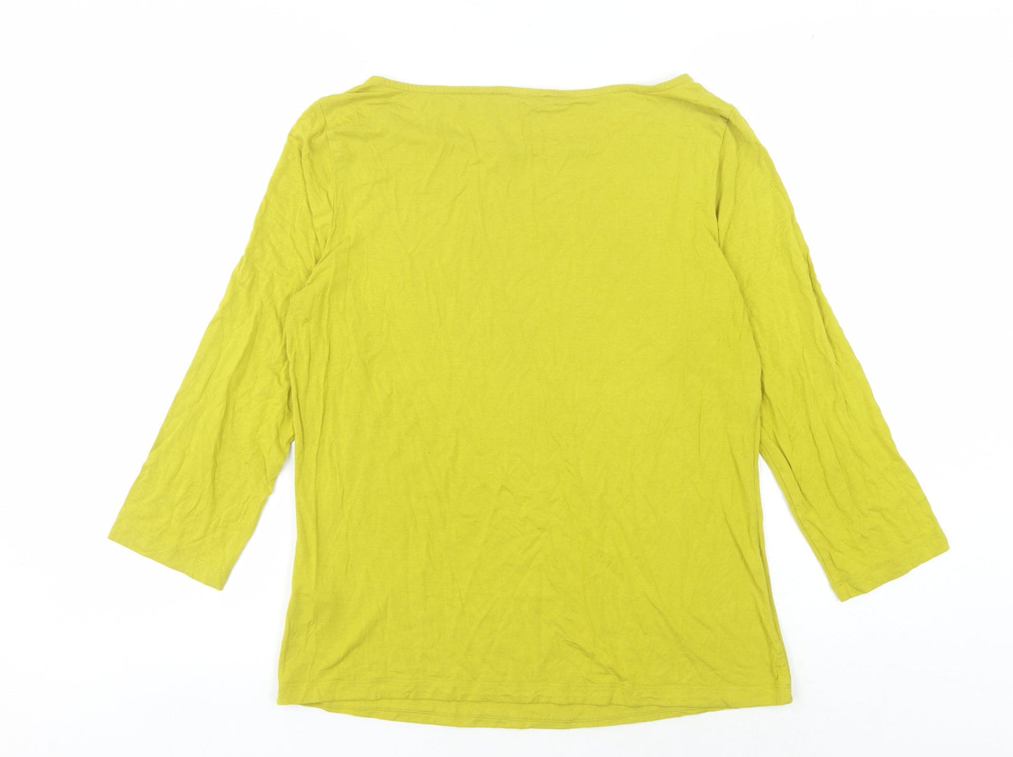 Hobbs Women's Green Boat Neck 3/4 Sleeve Top