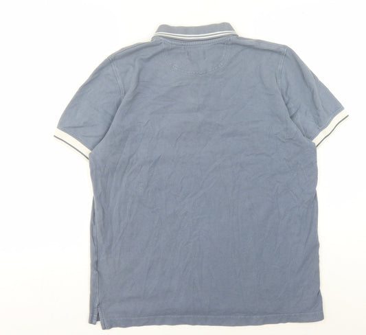 Henri Lloyd Men's Blue Polo Large Cotton Shirt