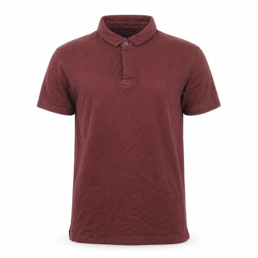 Superdry Men’s Red Polo Shirt, Size S, Solid Pattern