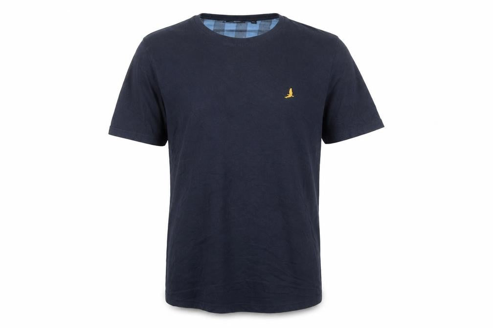 Brave Soul Men's Blue Cotton T-Shirt, Size L