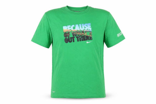 Mens UK Size S Nike Green  Cotton Blend T-Shirt