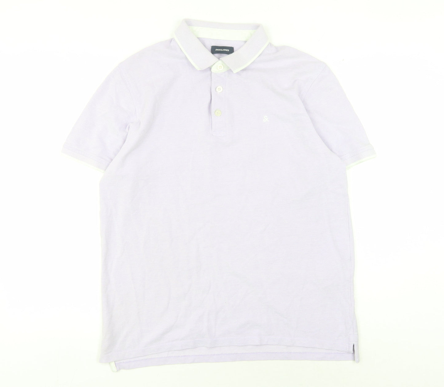 Jack & Jones Men's Purple XL Short Sleeve Polo