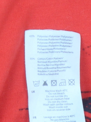 Disney Unisex Red Cartoon T-Shirt Medium