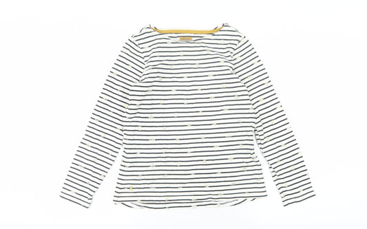 Joules Women's Multicoloured Stripe T-Shirt, 2XS, Boat Neck