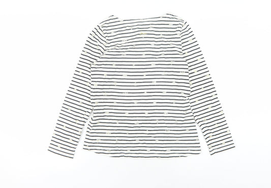 Joules Women's Multicoloured Stripe T-Shirt, 2XS, Boat Neck