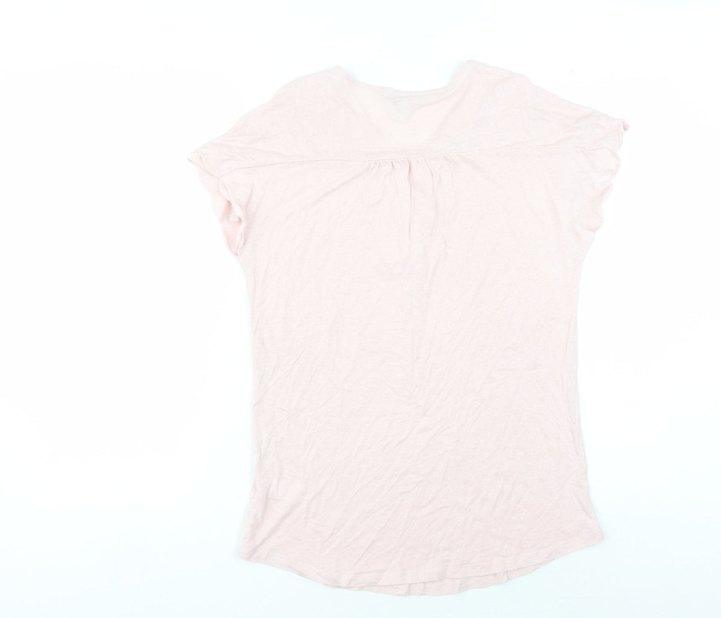 Monsoon Women's Pink S Cropped Linen Blend Top