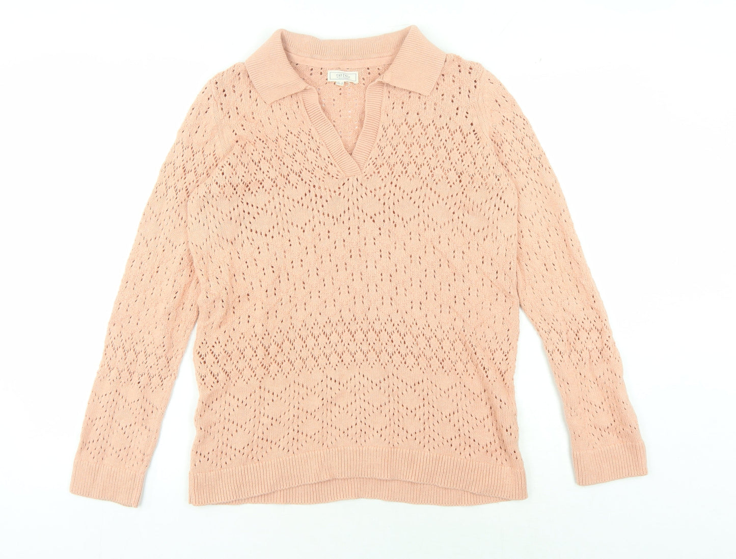 Fat Face Women’s Pink Collared Pullover Jumper Size 10