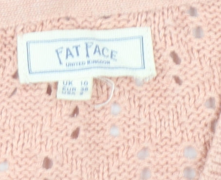 Fat Face Women’s Pink Collared Pullover Jumper Size 10