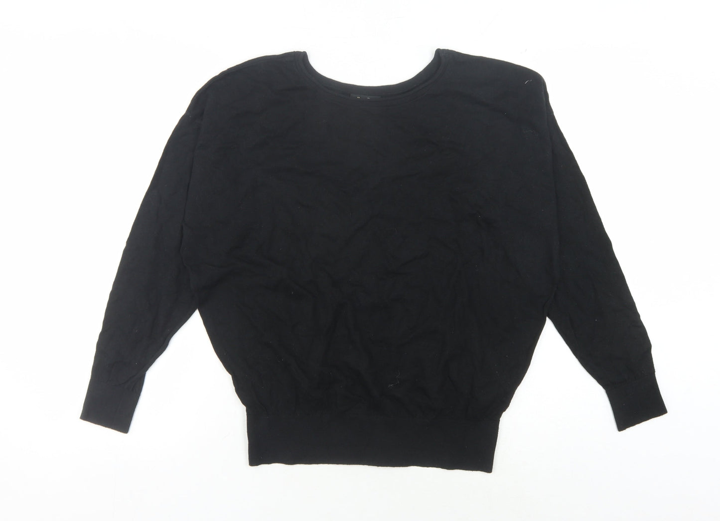 Massimo Dutti Women's Black Pullover Crew Neck S