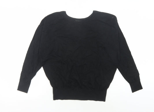 Massimo Dutti Women's Black Pullover Crew Neck S