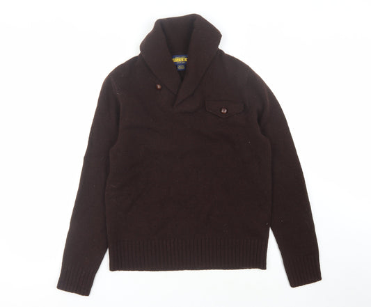 Ralph Lauren Men's Brown Wool Pullover Jumper S