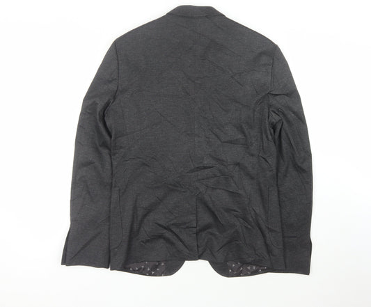 Lindbergh Men's Grey Blazer UK 40R Single-Breasted